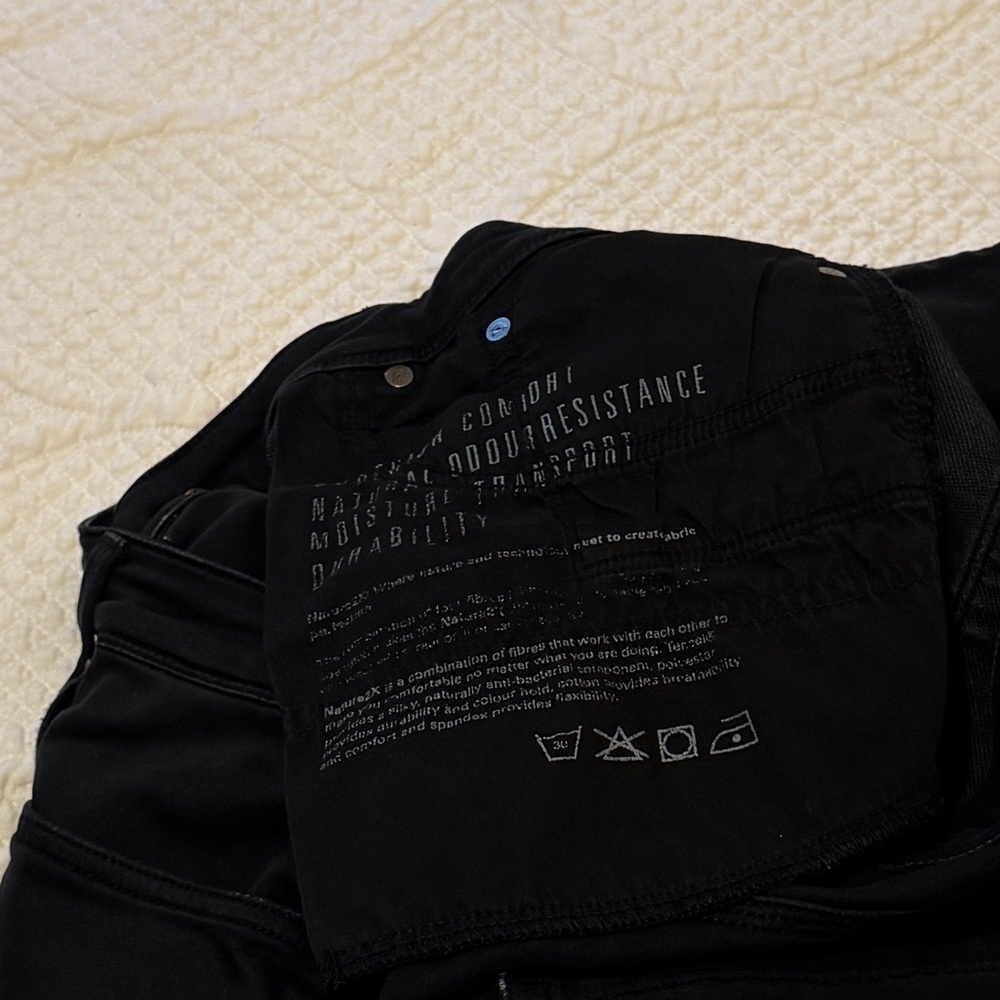 DU/ER Men’s Black Stretch 5-Pocket Pants Raw Hem Performance Jeans 36x30 - Picture 5 of 5